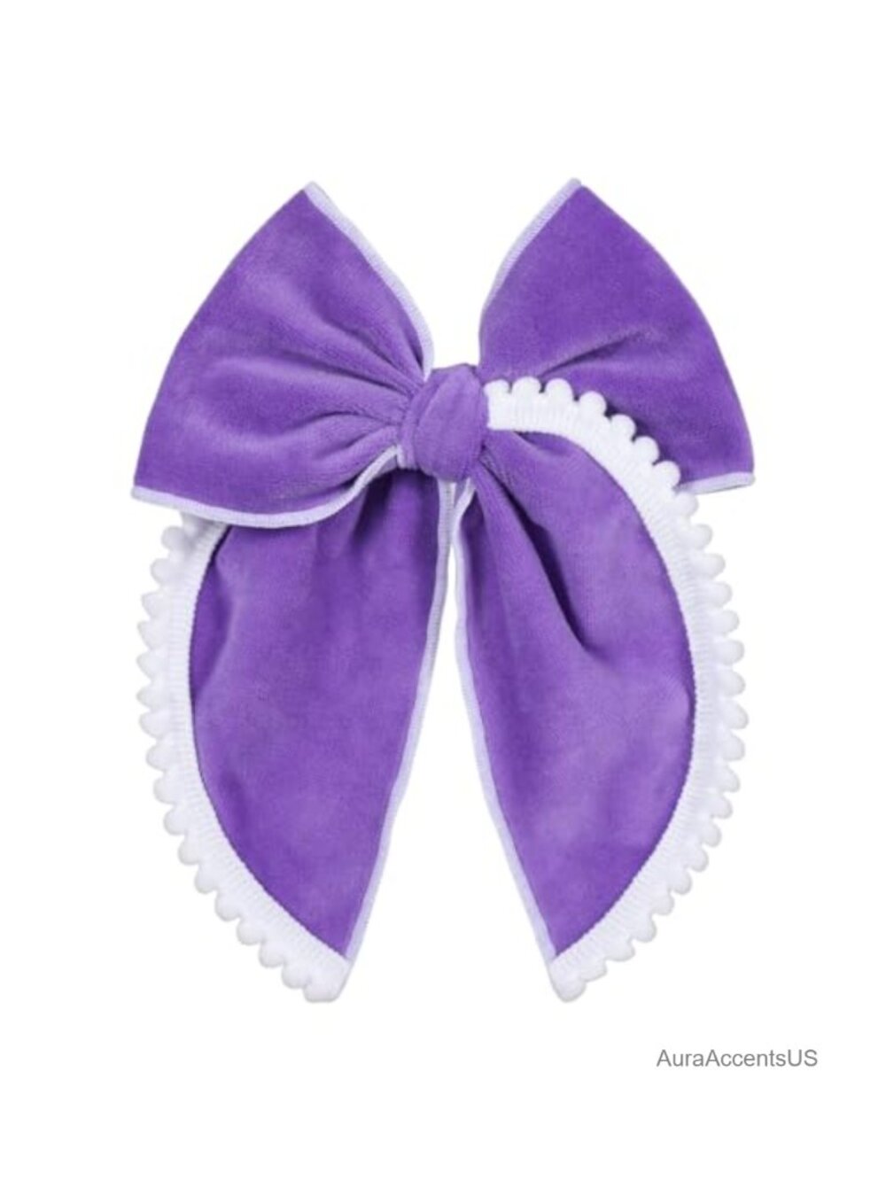 Velvet Hair Bow Clip Alligator Hair Accessory Handmade Women
